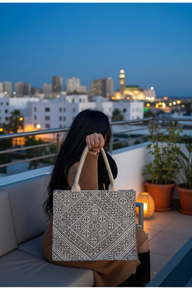 CABA BRODÉ EN BEIGE