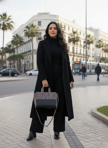 DONOVAN ROUGE EN VRAI CUIR NOIR