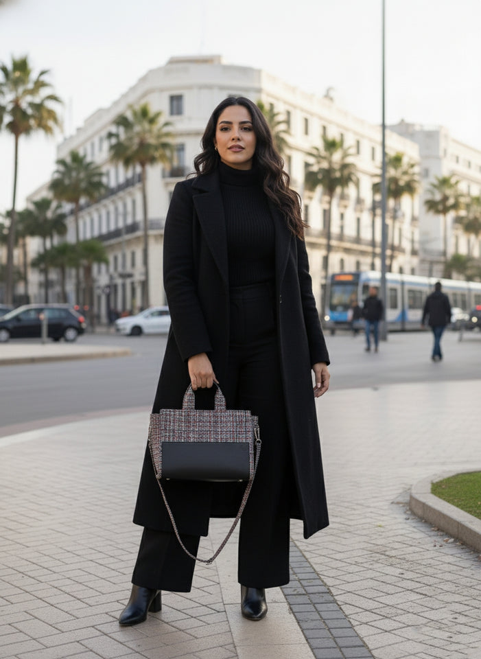 DONOVAN ROUGE EN VRAI CUIR NOIR